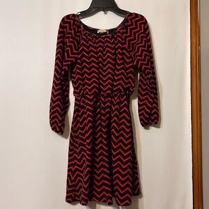 Red and black kids longsleeve dress size 14